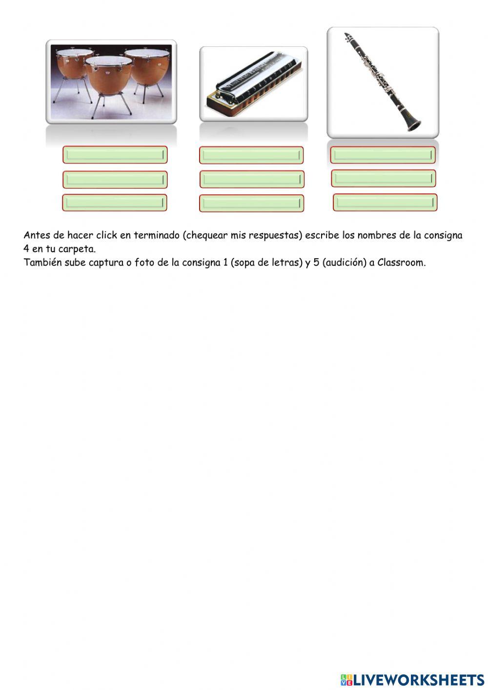 Instrumentos - Repaso general