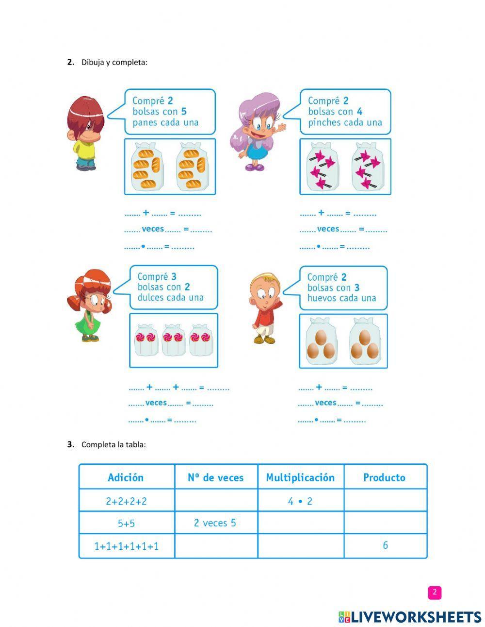 Multiplicación como suma iterada