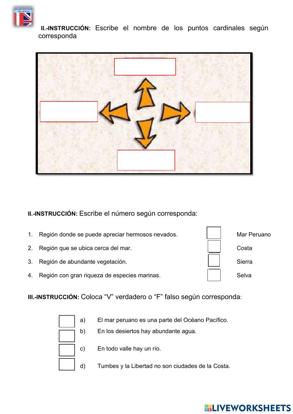 Examen Personal Social II Unidad 5to
