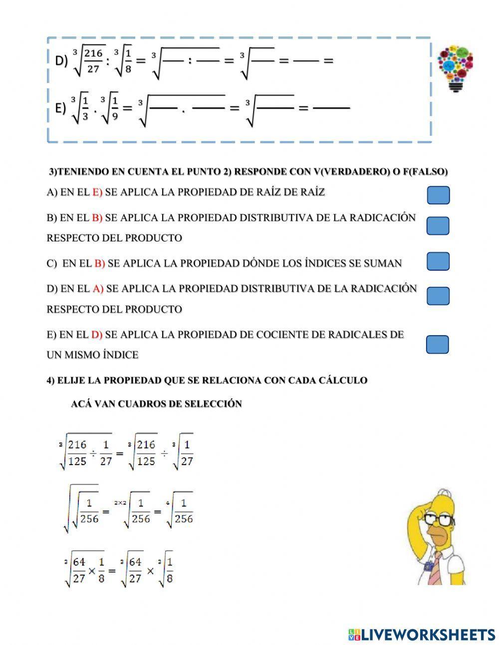2° año tp n°5- radicación con fracciones