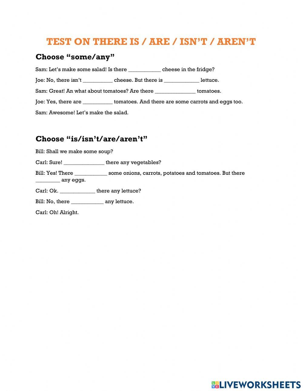 There is and there are