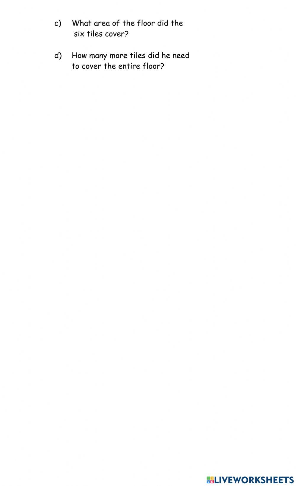 Solving worded problems involving the area of shapes