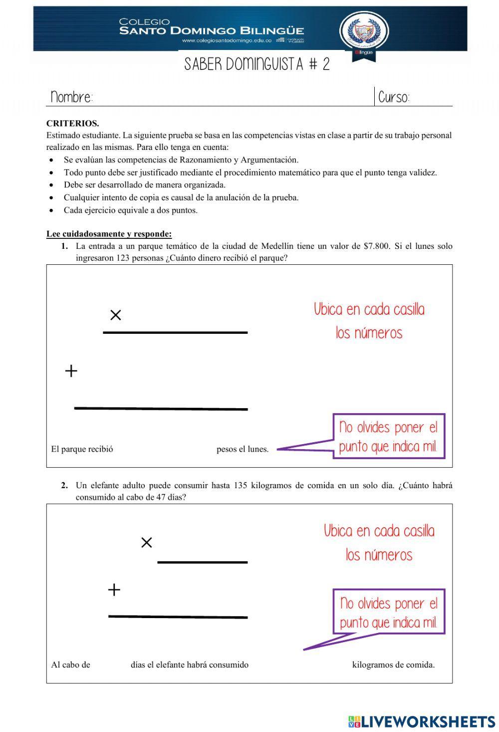 Multiplicación y división como reparto