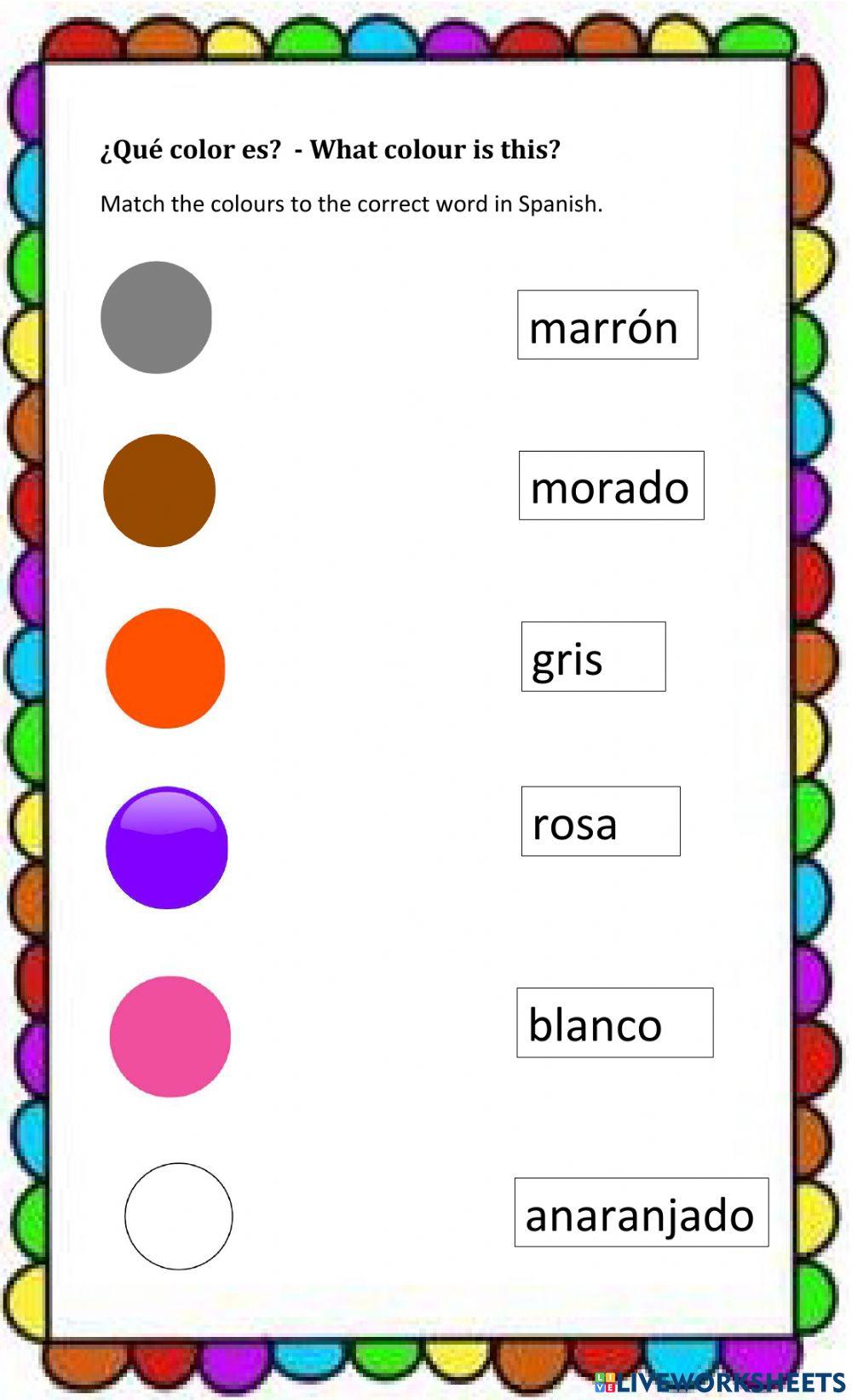 Spanish - Colours