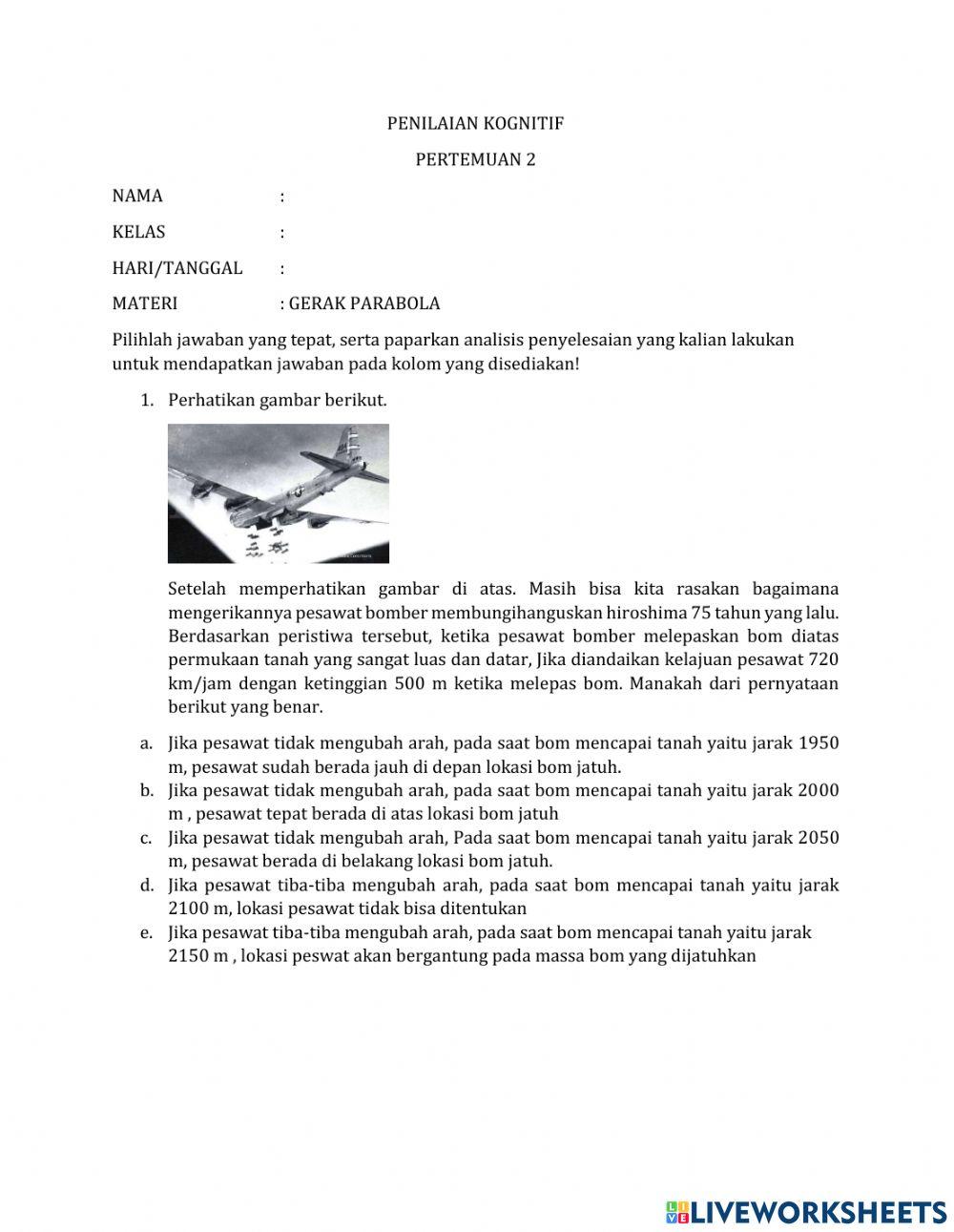 Penilaian kognitif GRK parabola