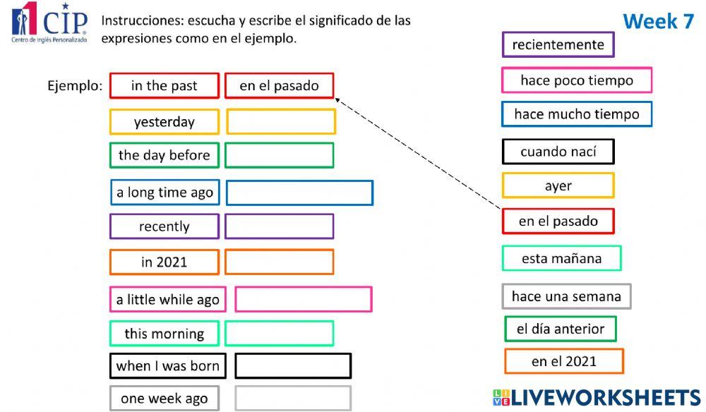 KIDS Time Expressions Week 8