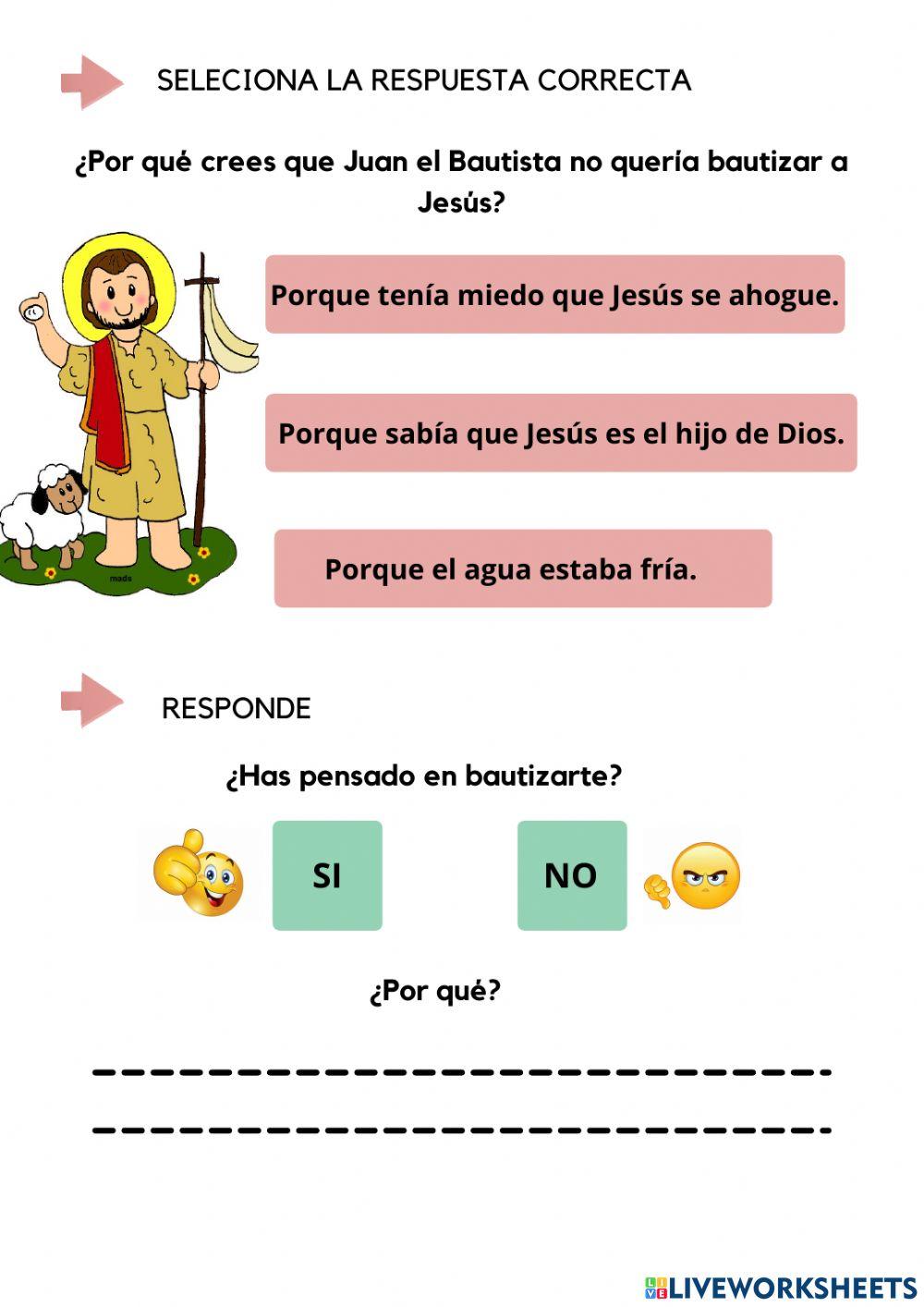 El bautismo de Jesús