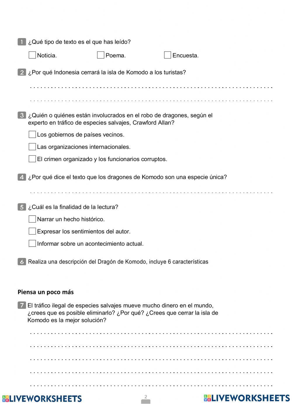 Comprensión lectora la noticia