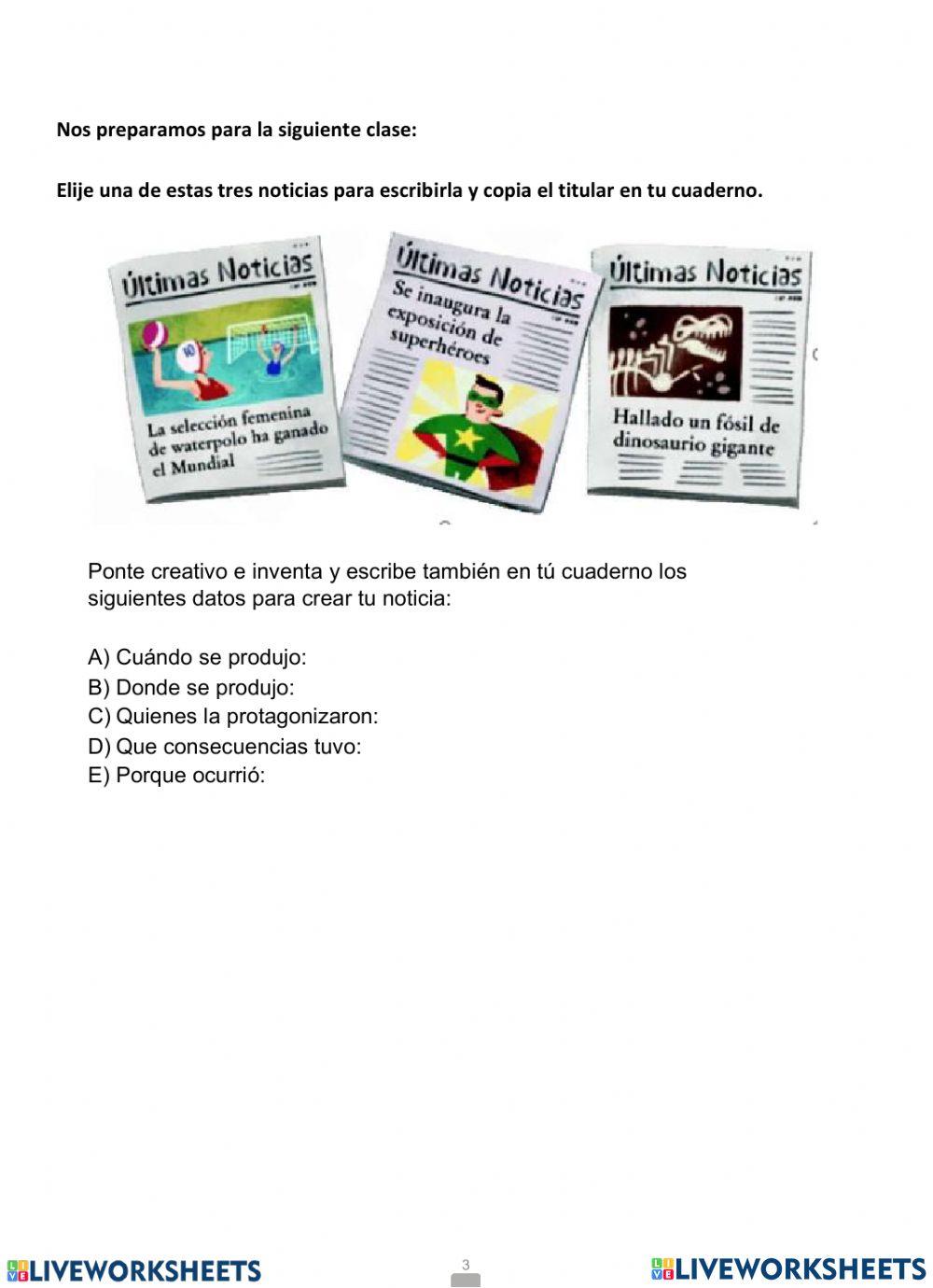 Comprensión lectora la noticia