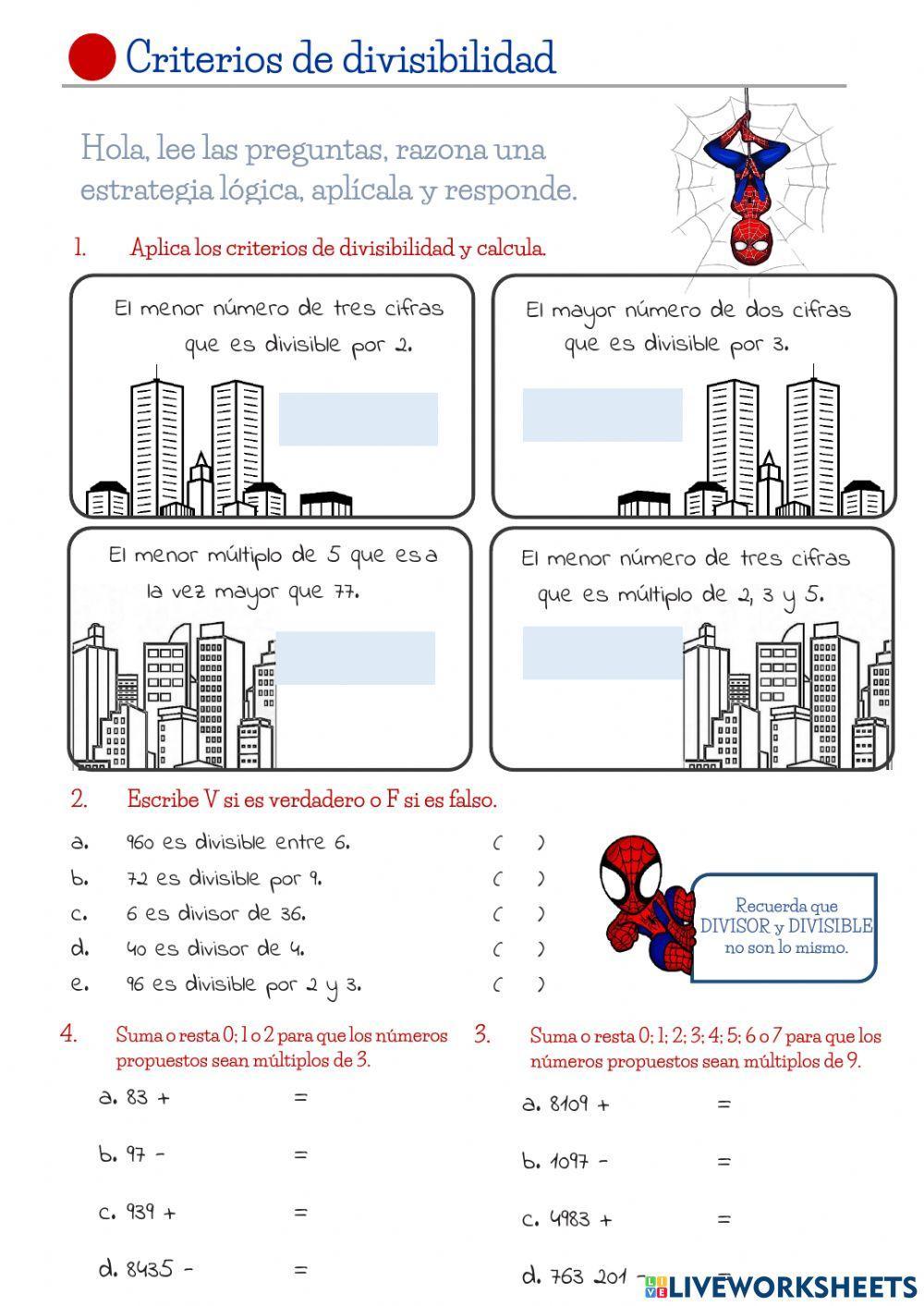 Criterios de divisibilidad