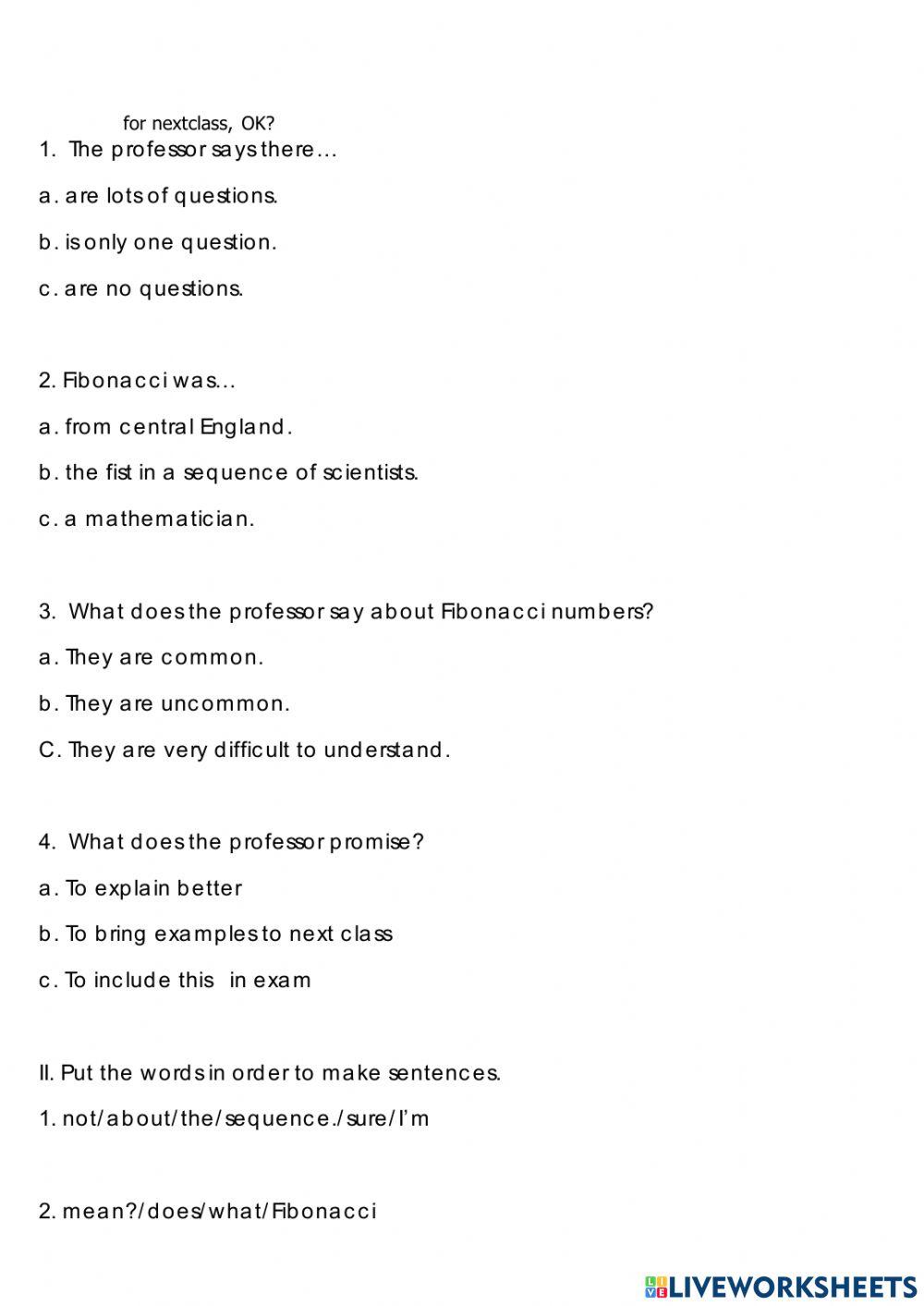 Reading for 1st quiz in 3rd quarter