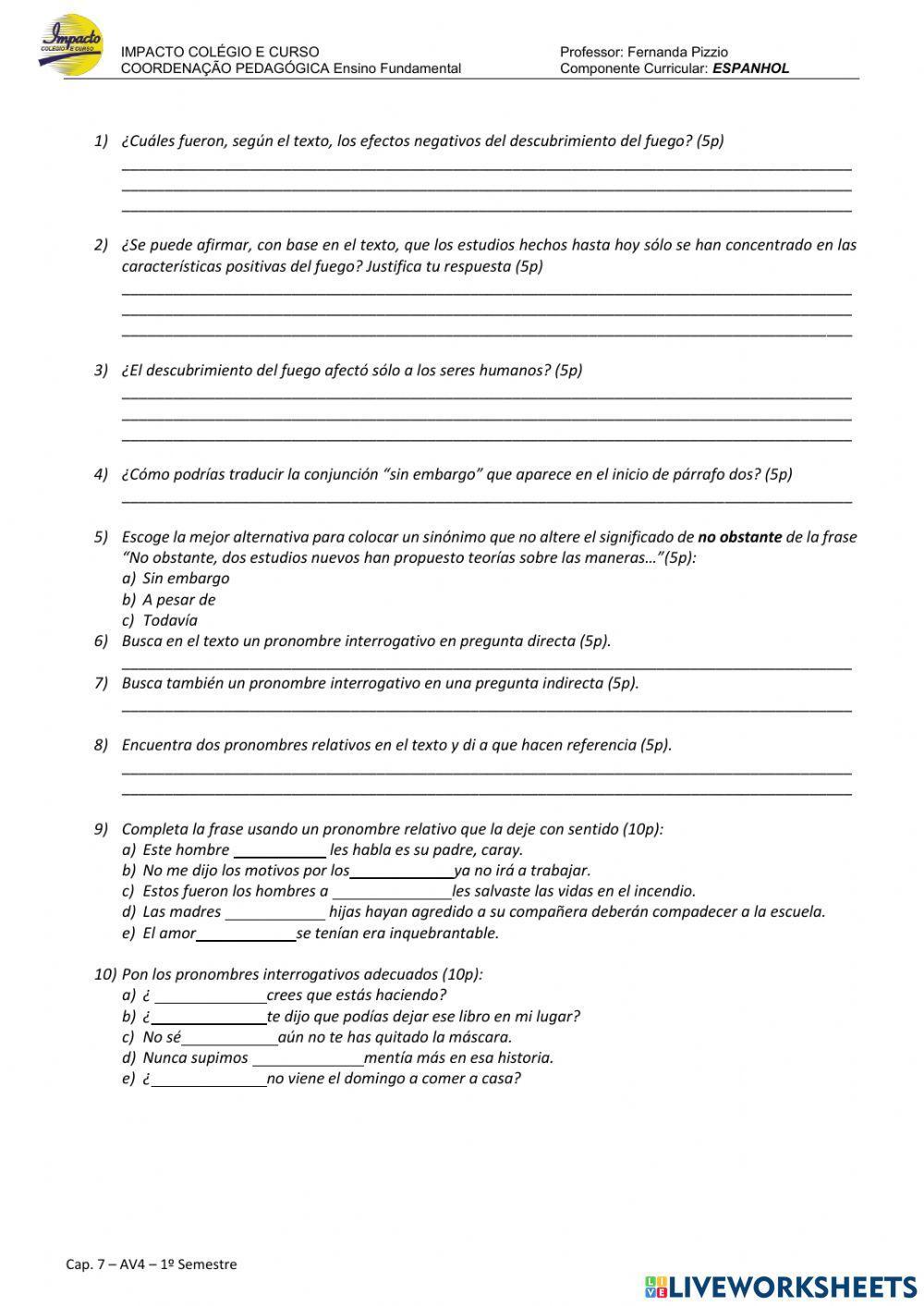 Av4 - 8 ano - 1°sem - 2021