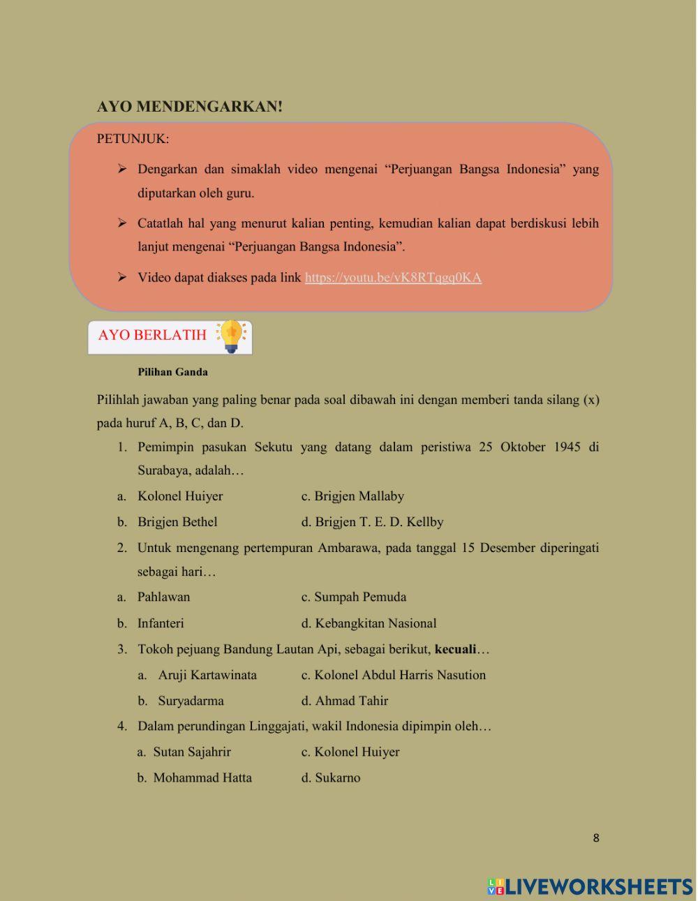 Perjuangan Mempertahankan Kemerdekaan