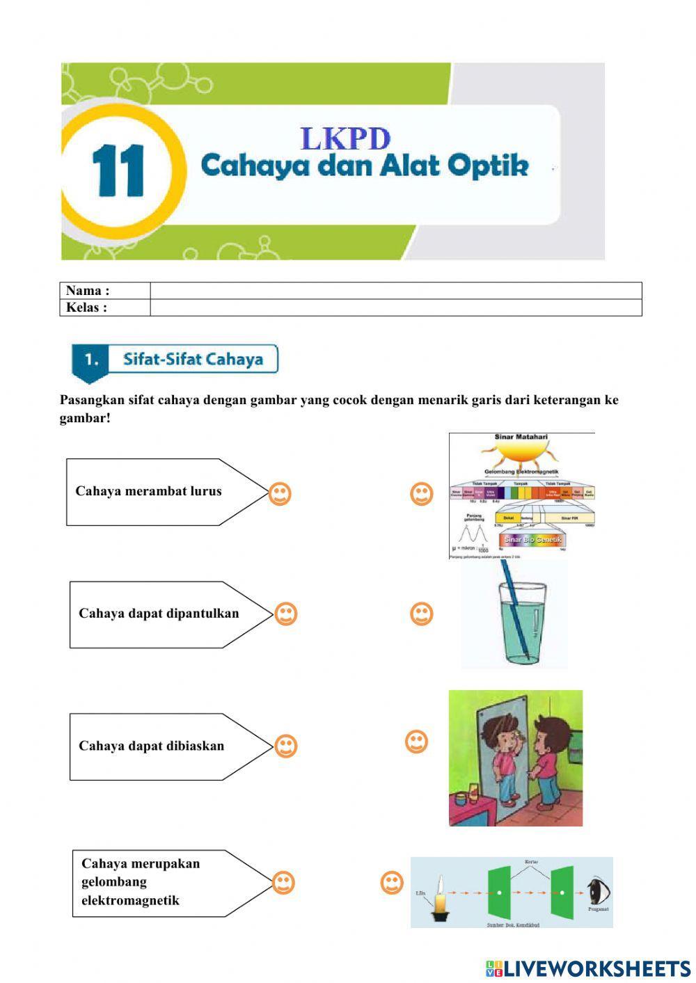 LKPD : Cahaya dan optik (Part 1)