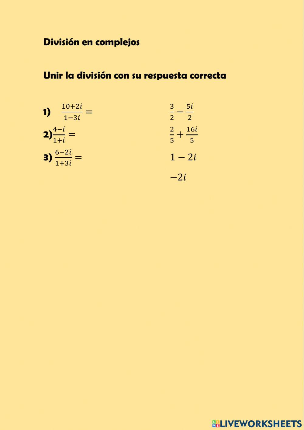 División en complejos
