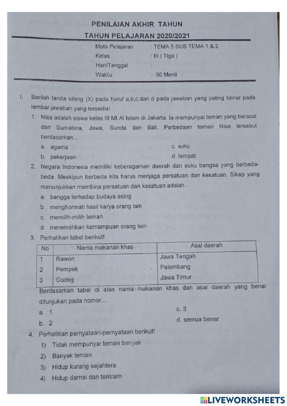 Tematik Tema 5 sub tema 1&2
