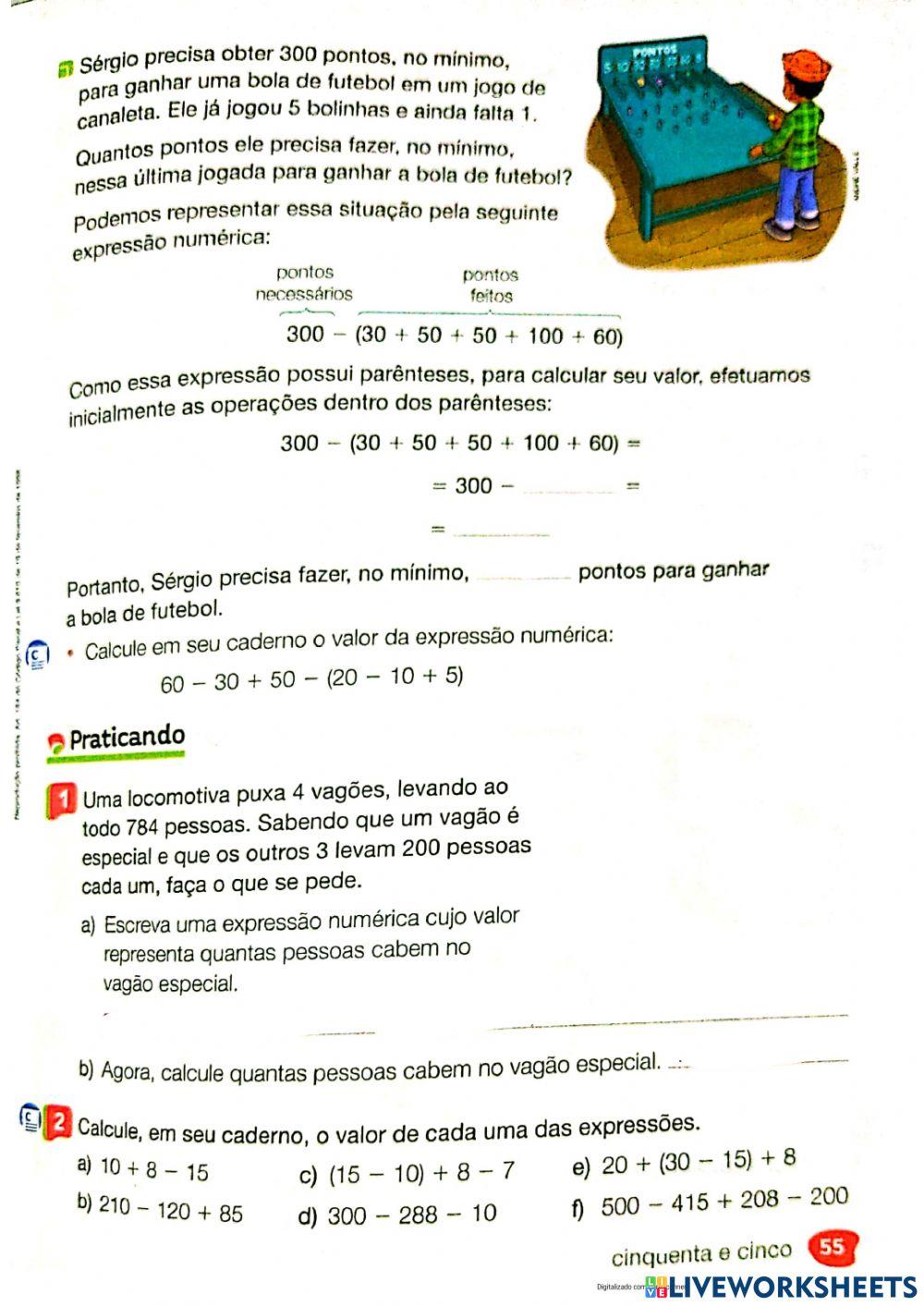 Expressões numéricas