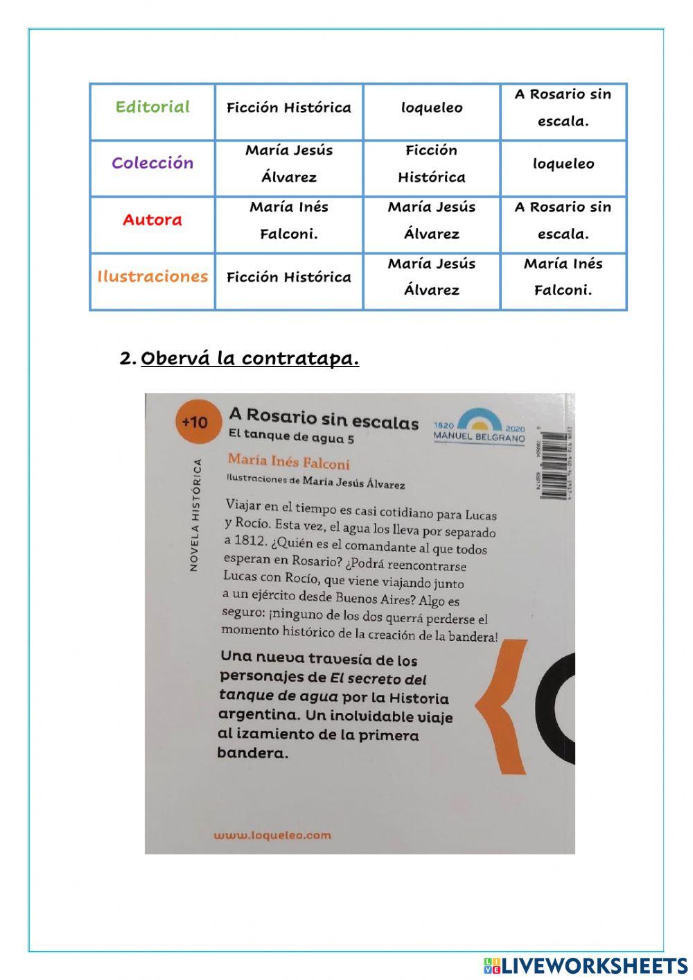 Análisis de la tapa y contratapa