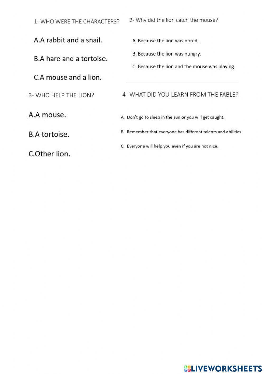 The lion and the mouse