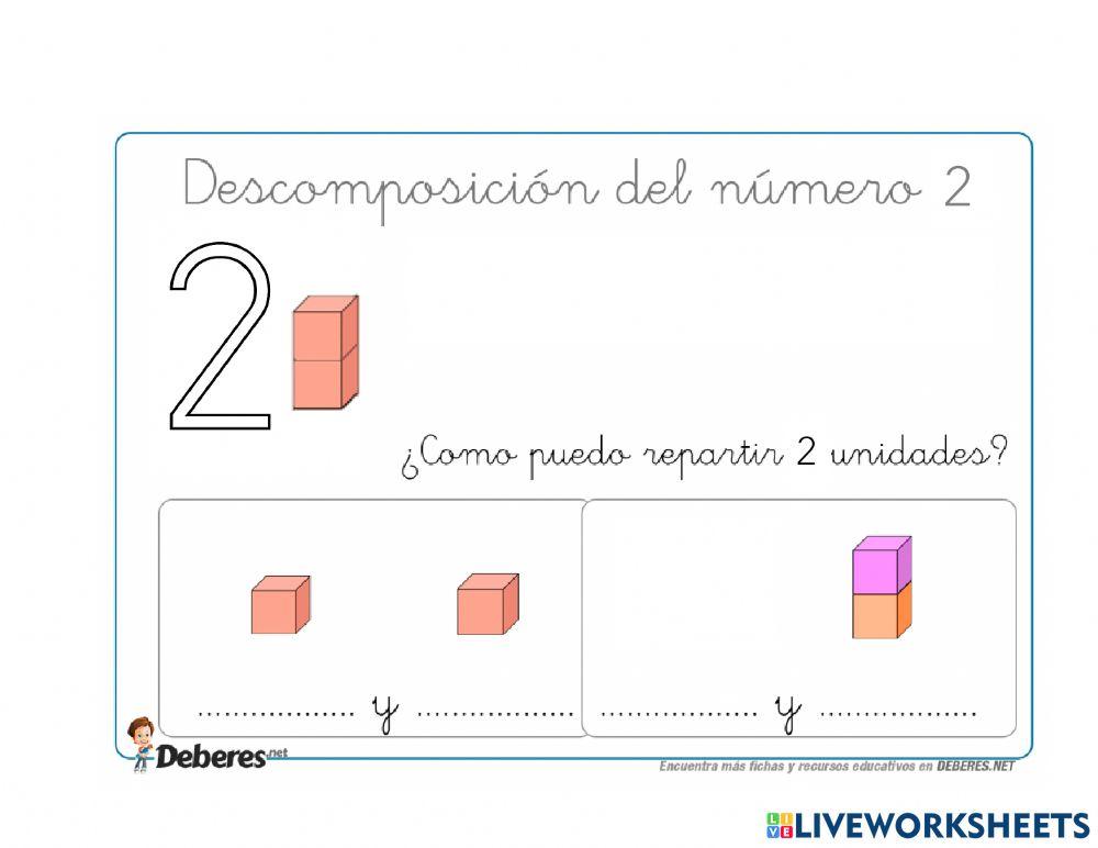 Descomponer números del 2 al 5