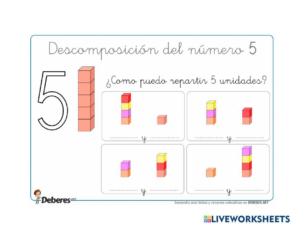 Descomponer números del 2 al 5