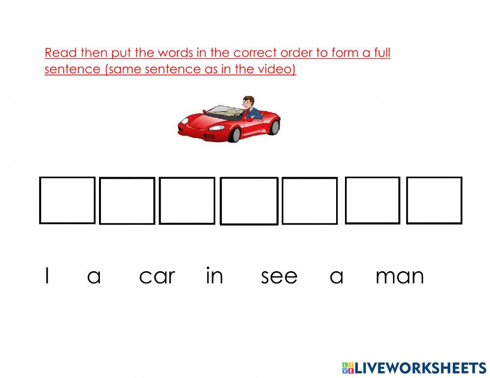 Reading CVC words sentences