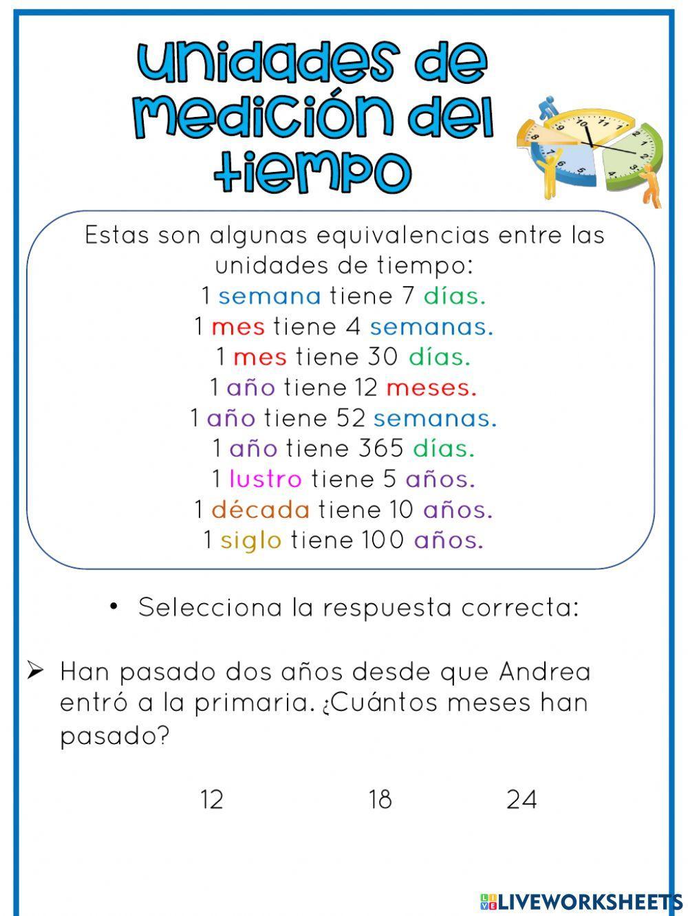 Unidades de medición del tiempo