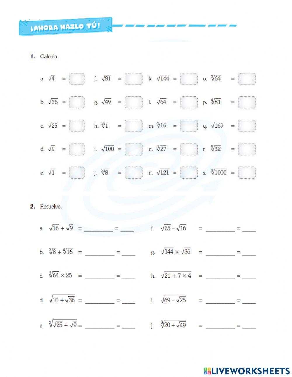 Evaluación álgebra