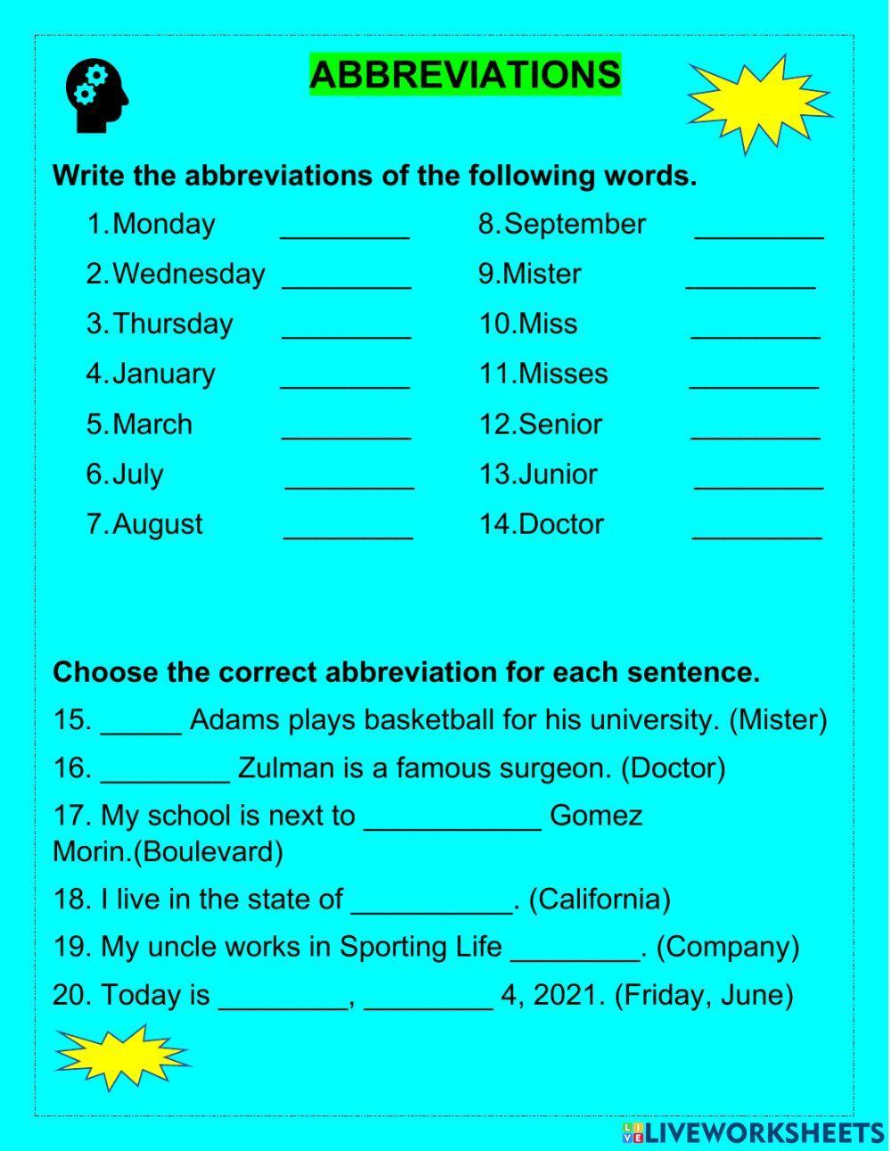 Abbreviations Abbreviations