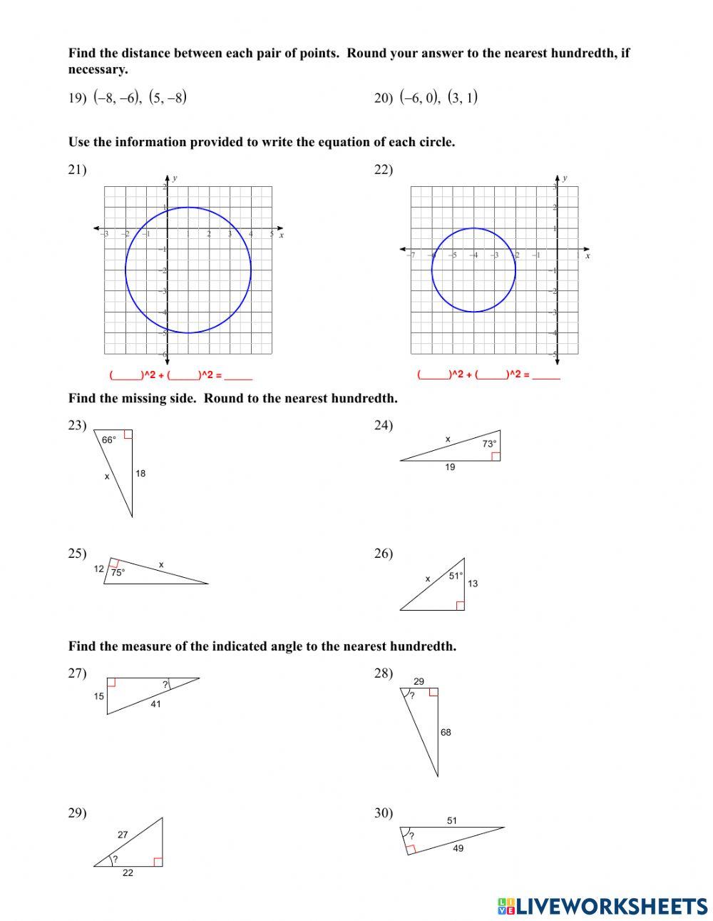 Geometry Sem 2 Final Review