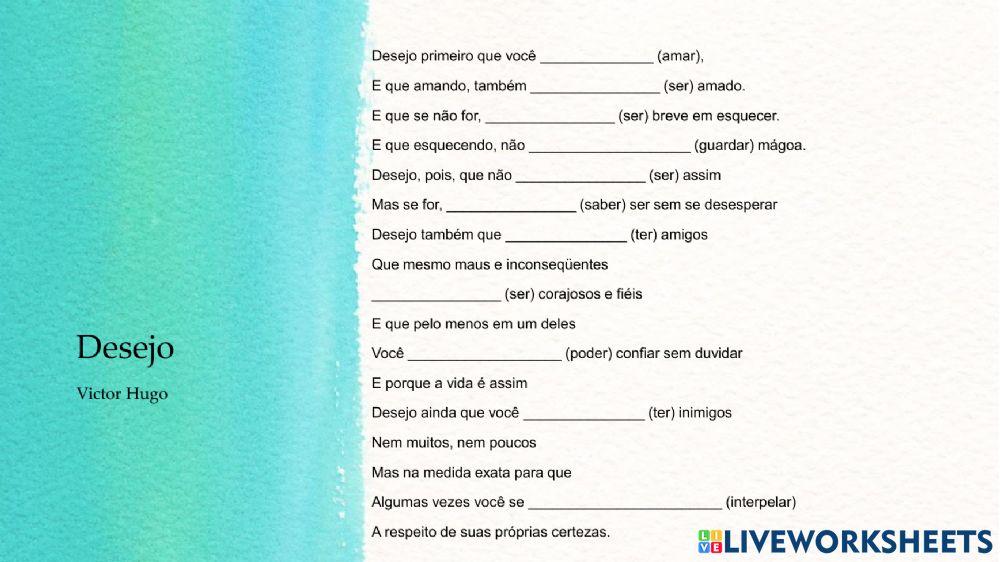 Desejo - Victor Hugo