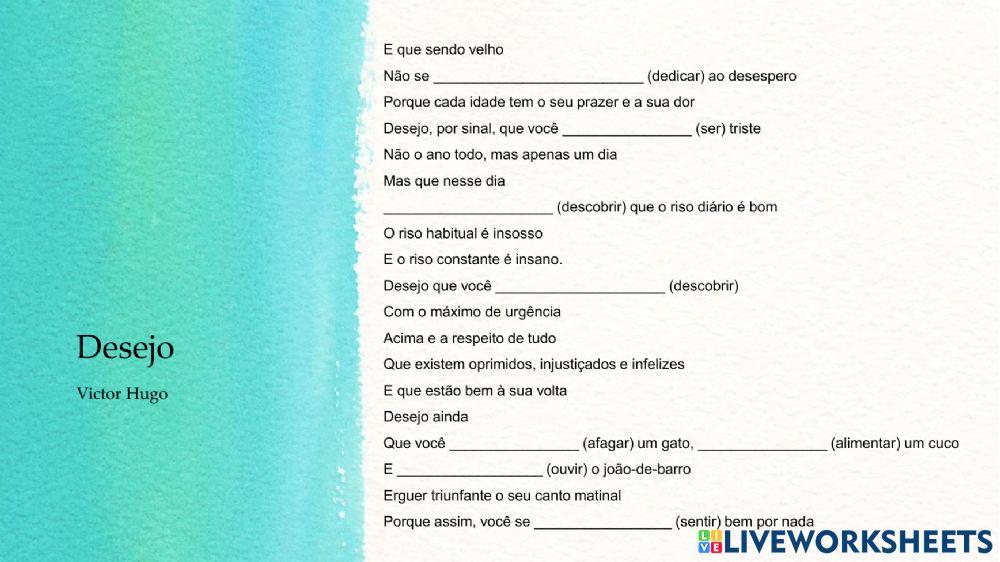 Desejo - Victor Hugo