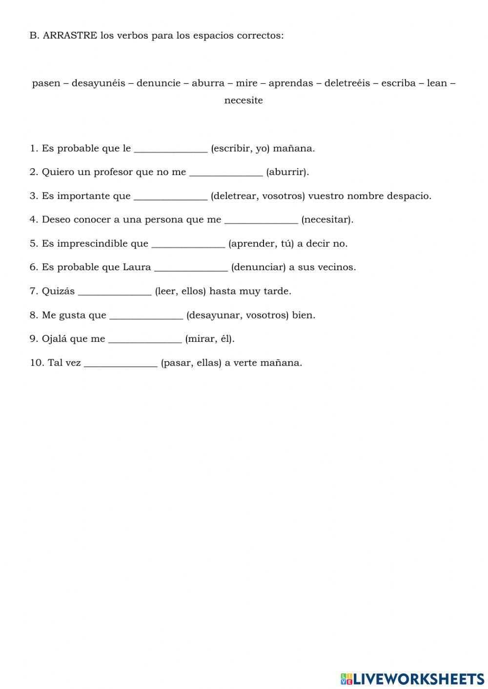 Presente de Subjuntivo