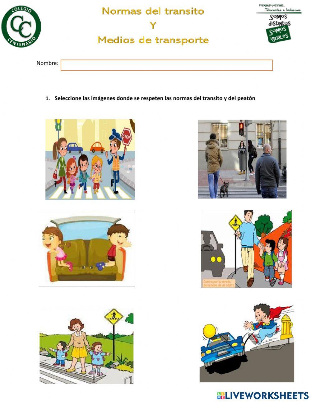 Medios de transportes y normas de transito