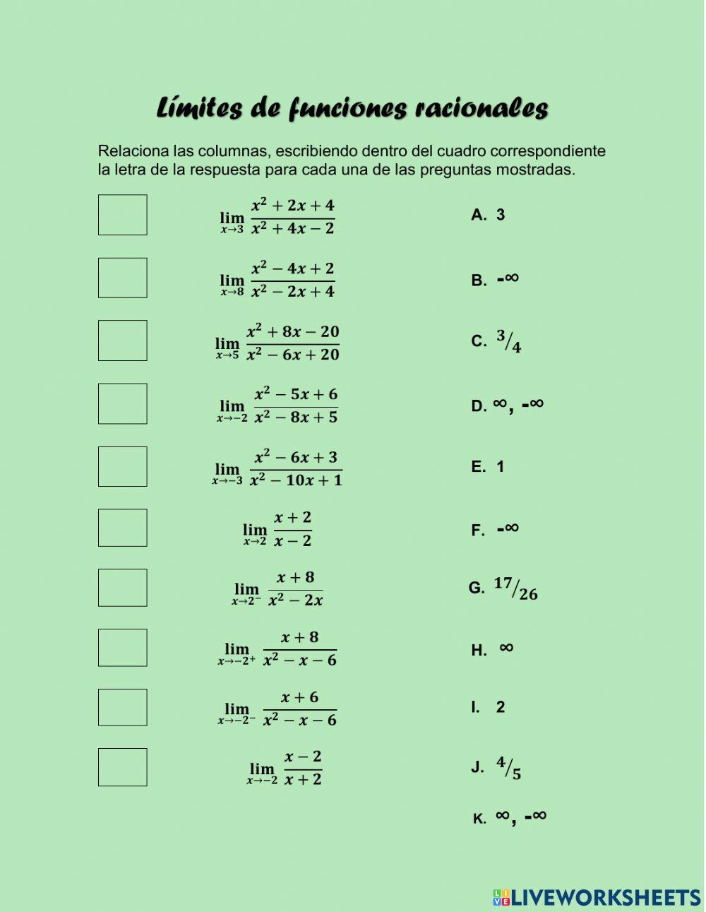 Funciones Racionales