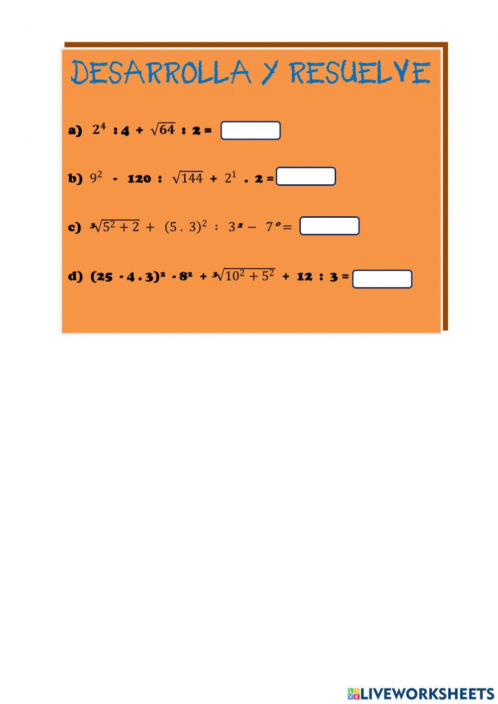 Cálculos combinados