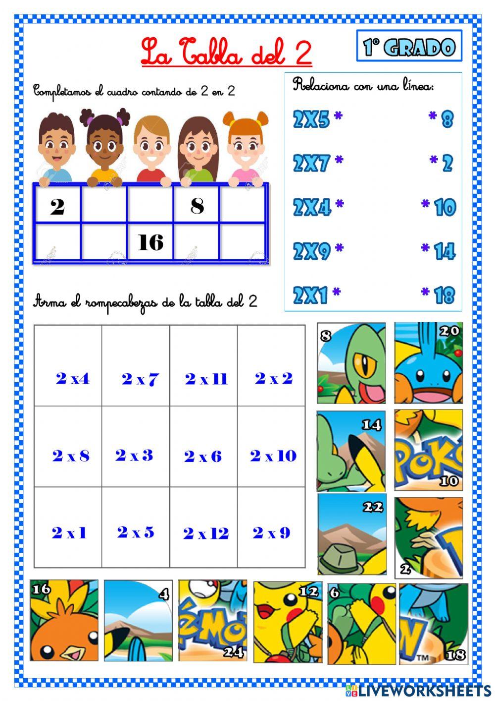 Multiplicacion tabla del 2
