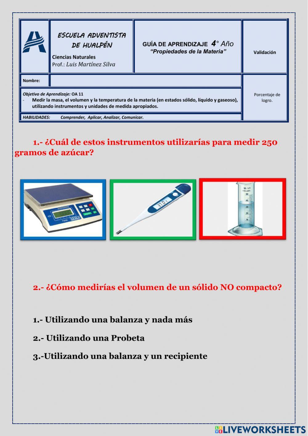 Propiedades de la materia
