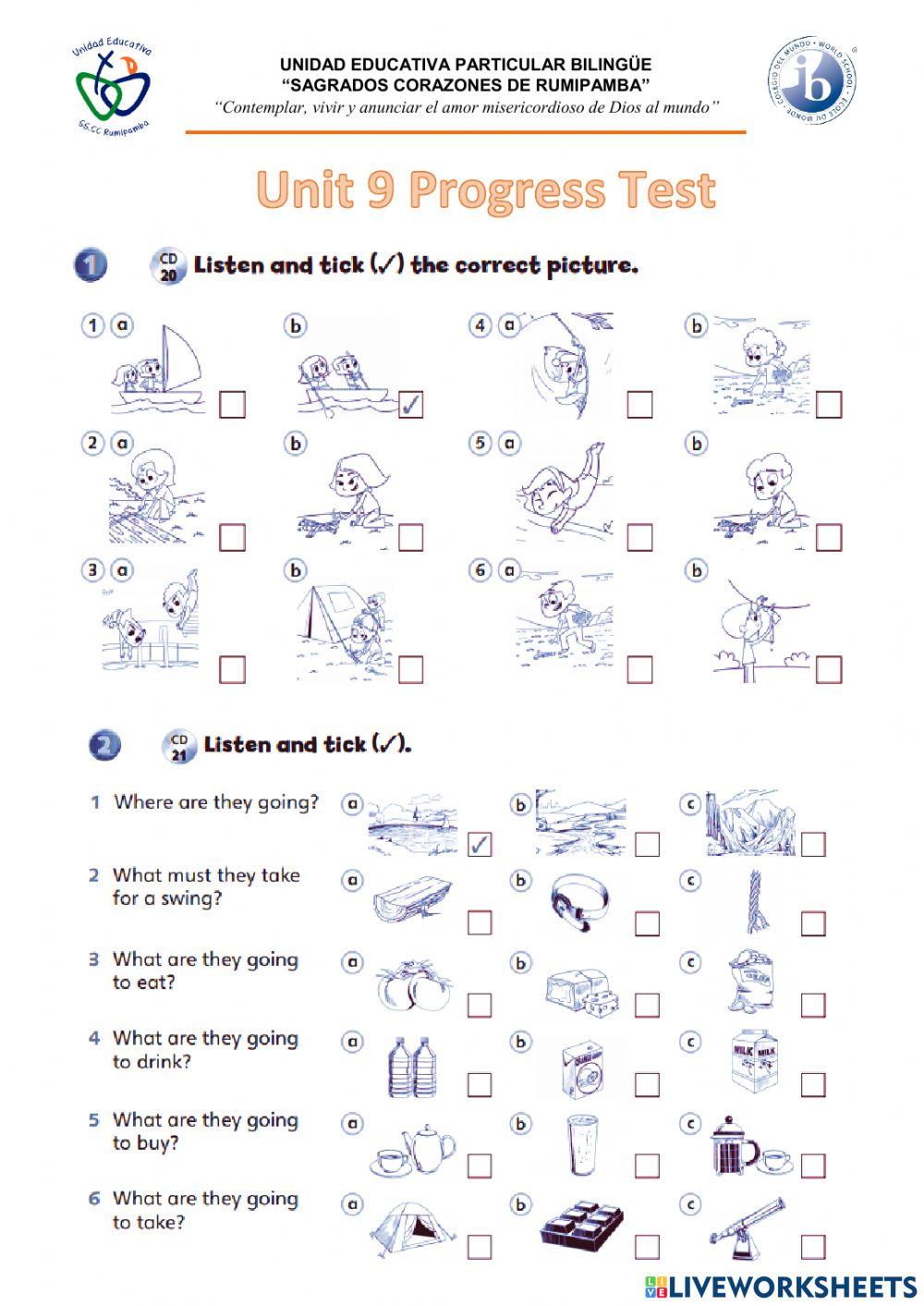 Unit 9 progress test worksheet live worksheets