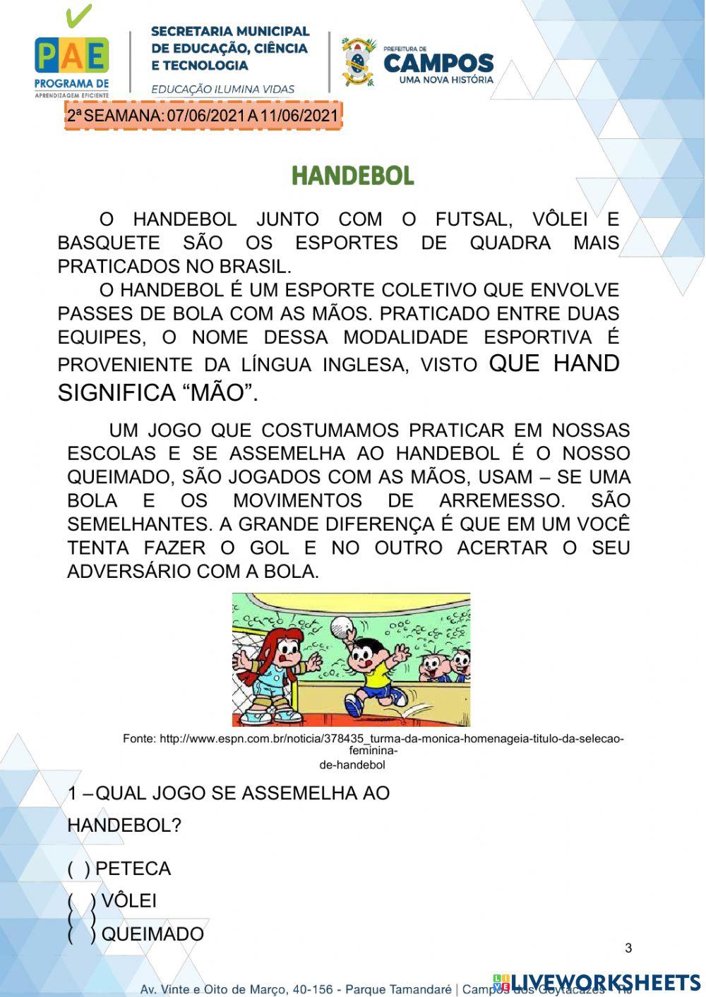 Atividades de esportes