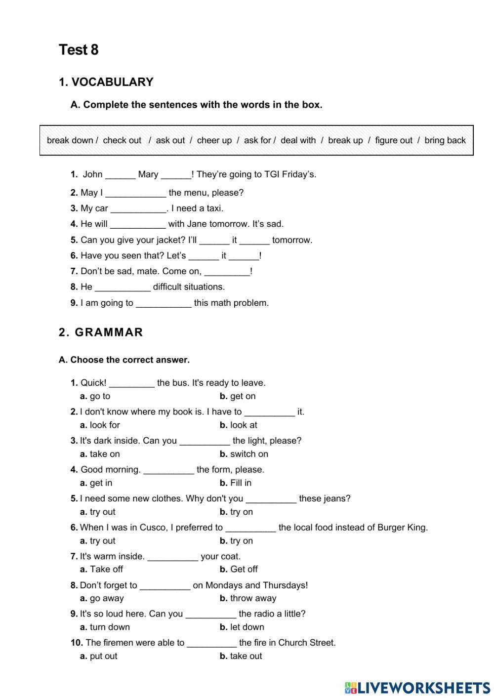 Preparación Suficiencia Level III: Test 8