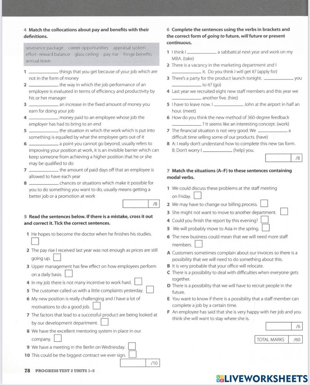 Business Advantage B1-Progress Test 1-Part 2