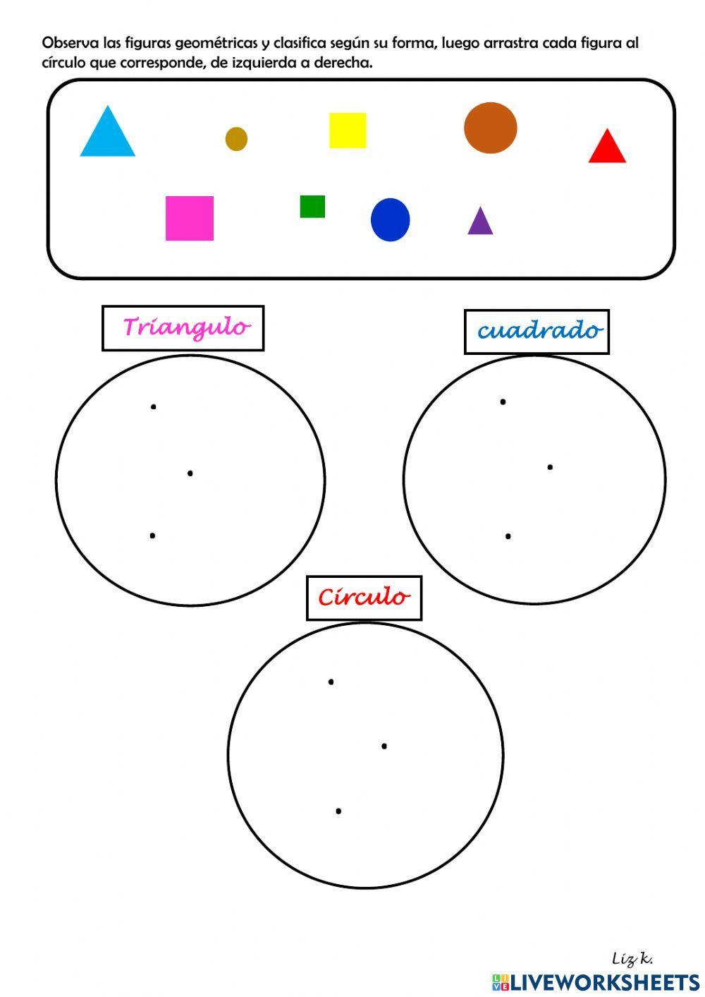 Clasificación por colores, formas y tamaño