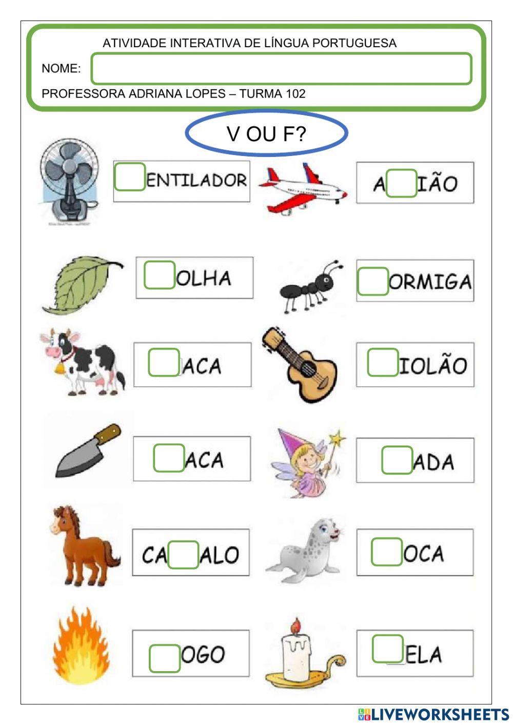 Atividade de português