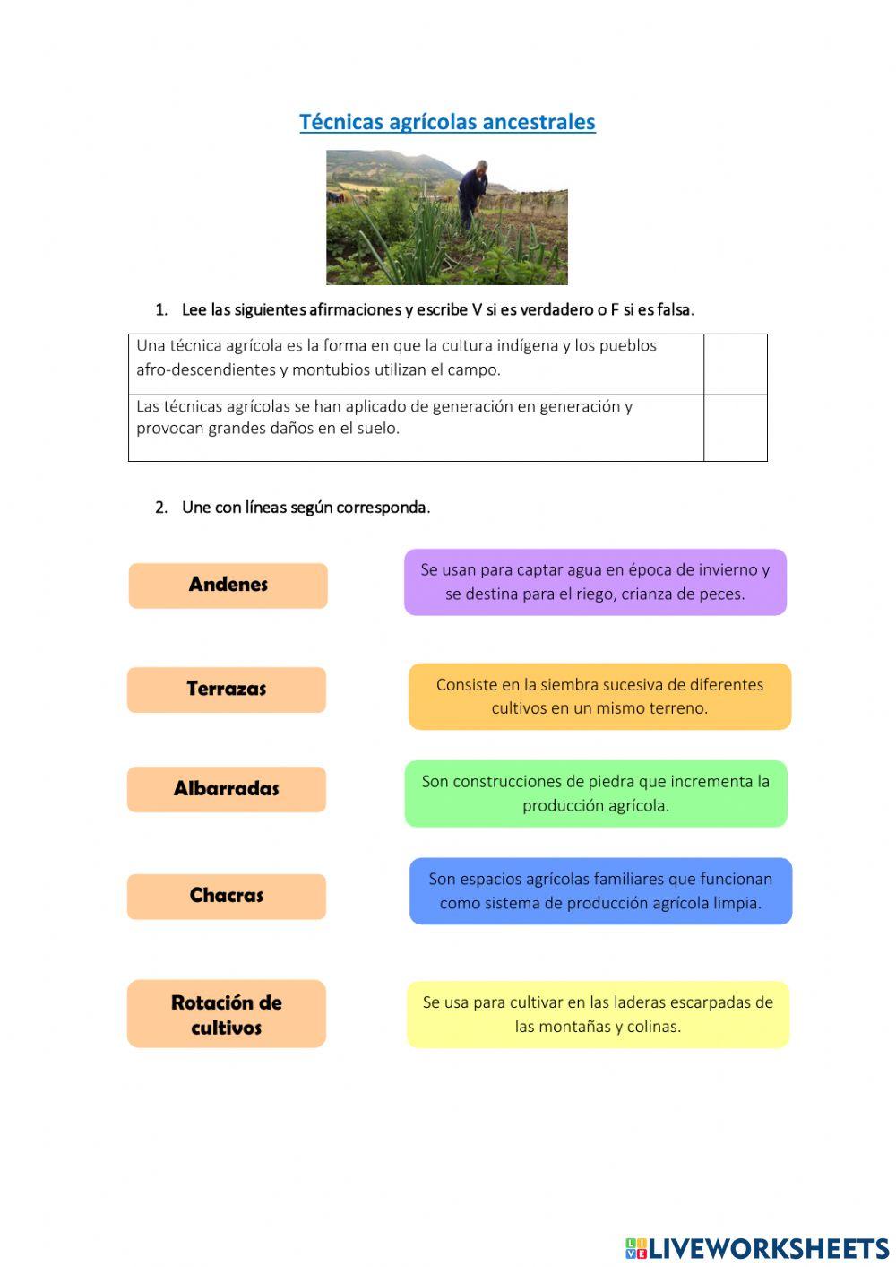 Técnicas agrícolas ancestrales