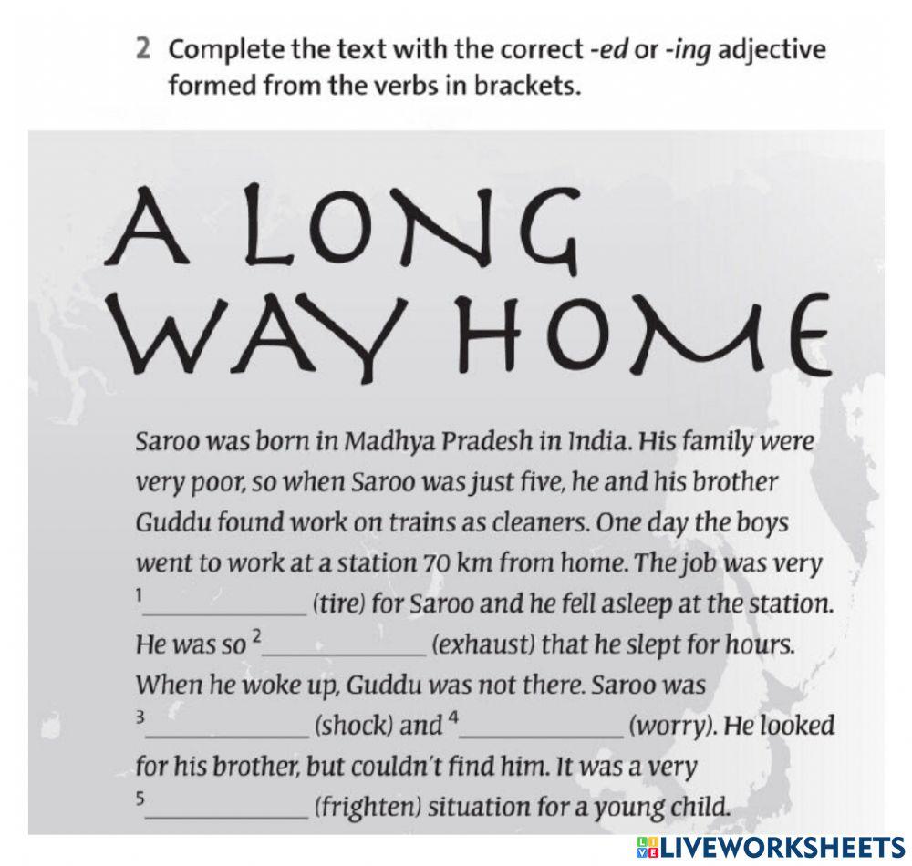 Adjectives ending -ed - -ing