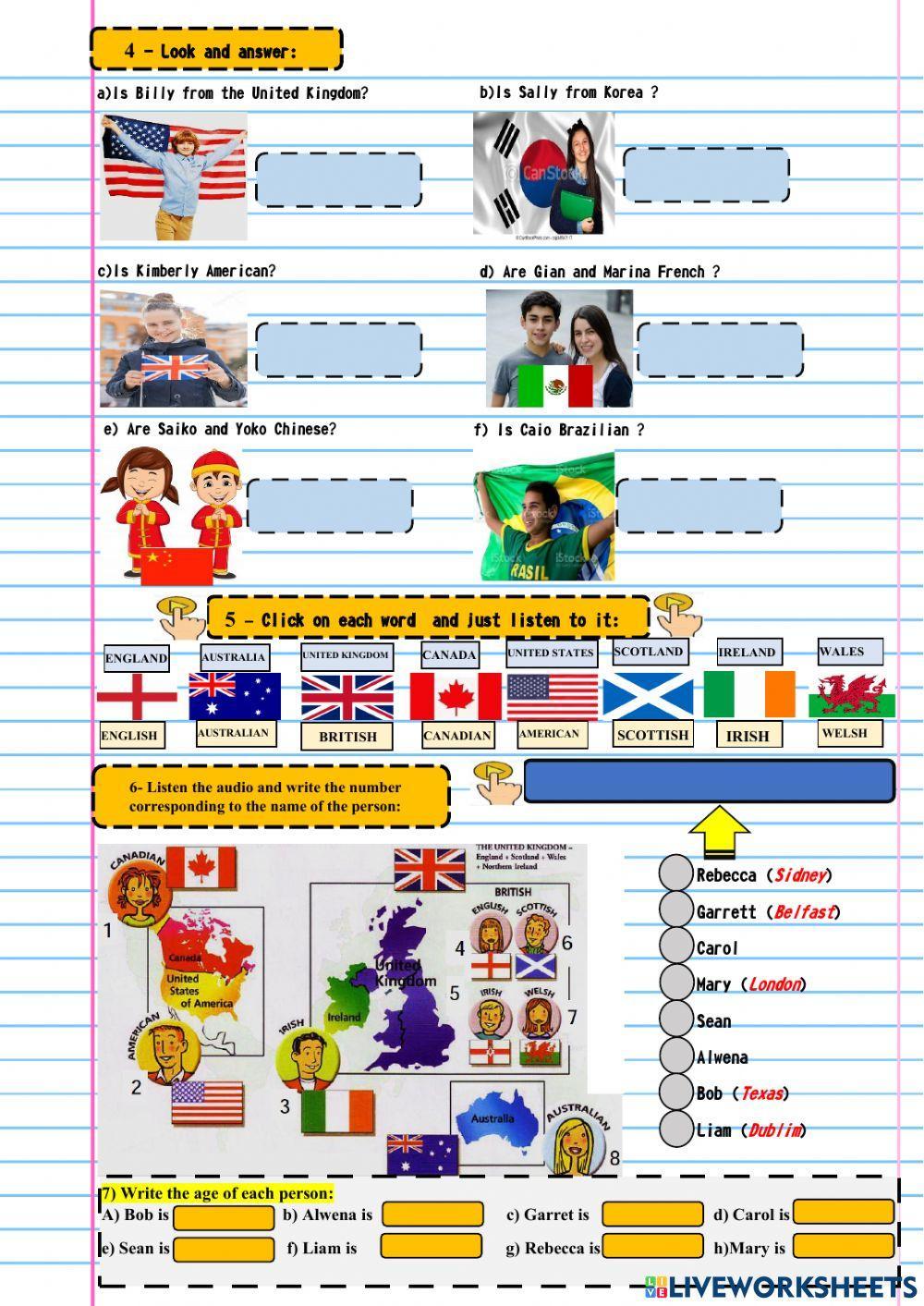 Countries and nationalities