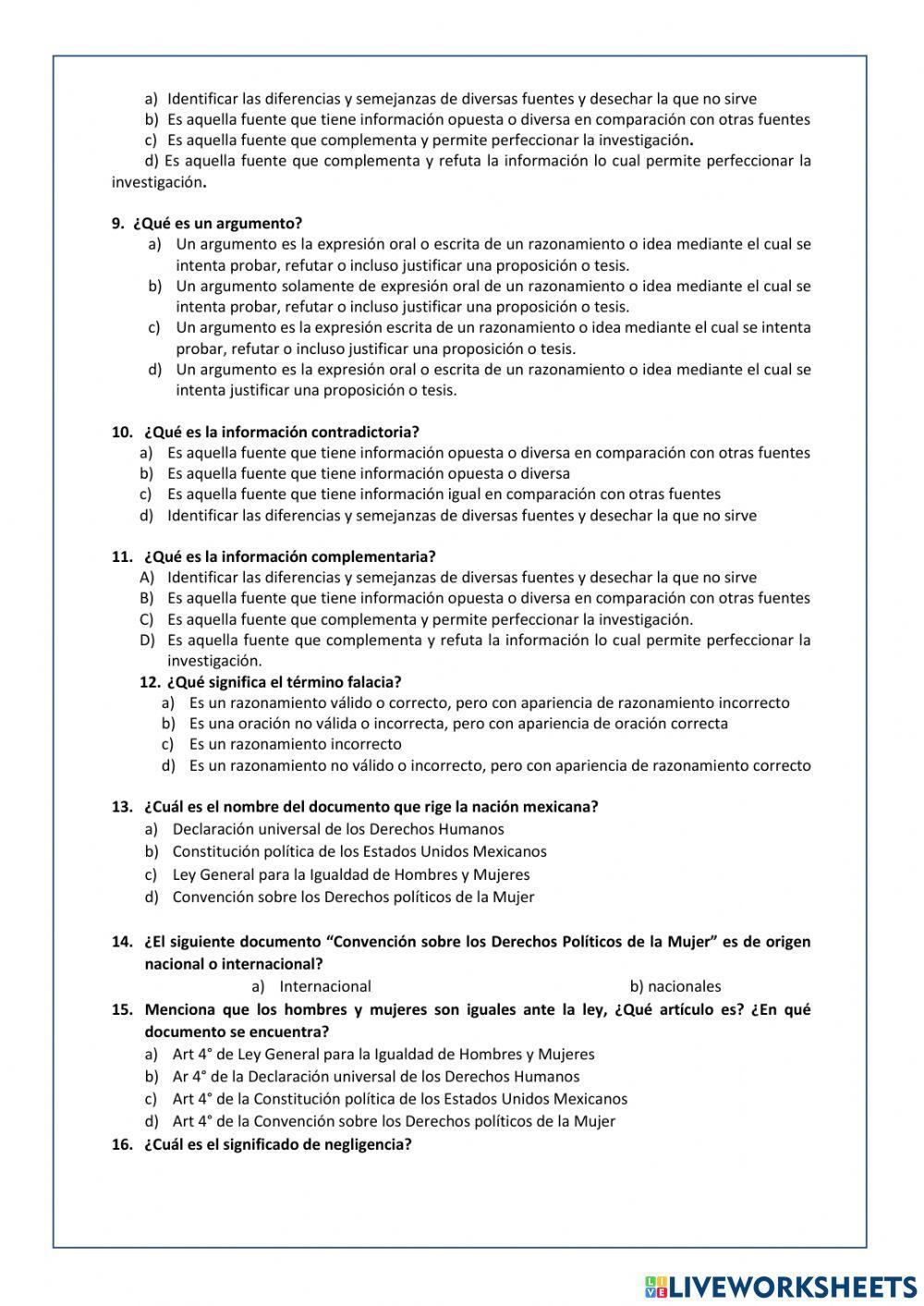 Evaluación 3er Trimestre Español