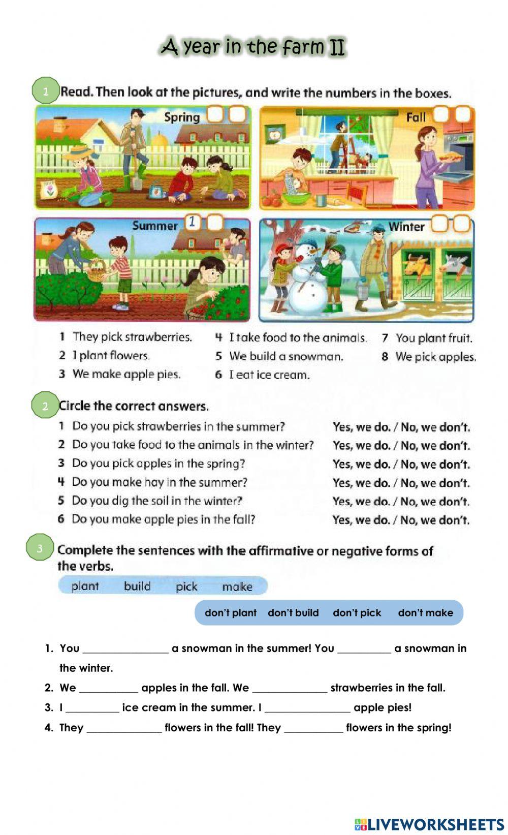 A year in the farm II