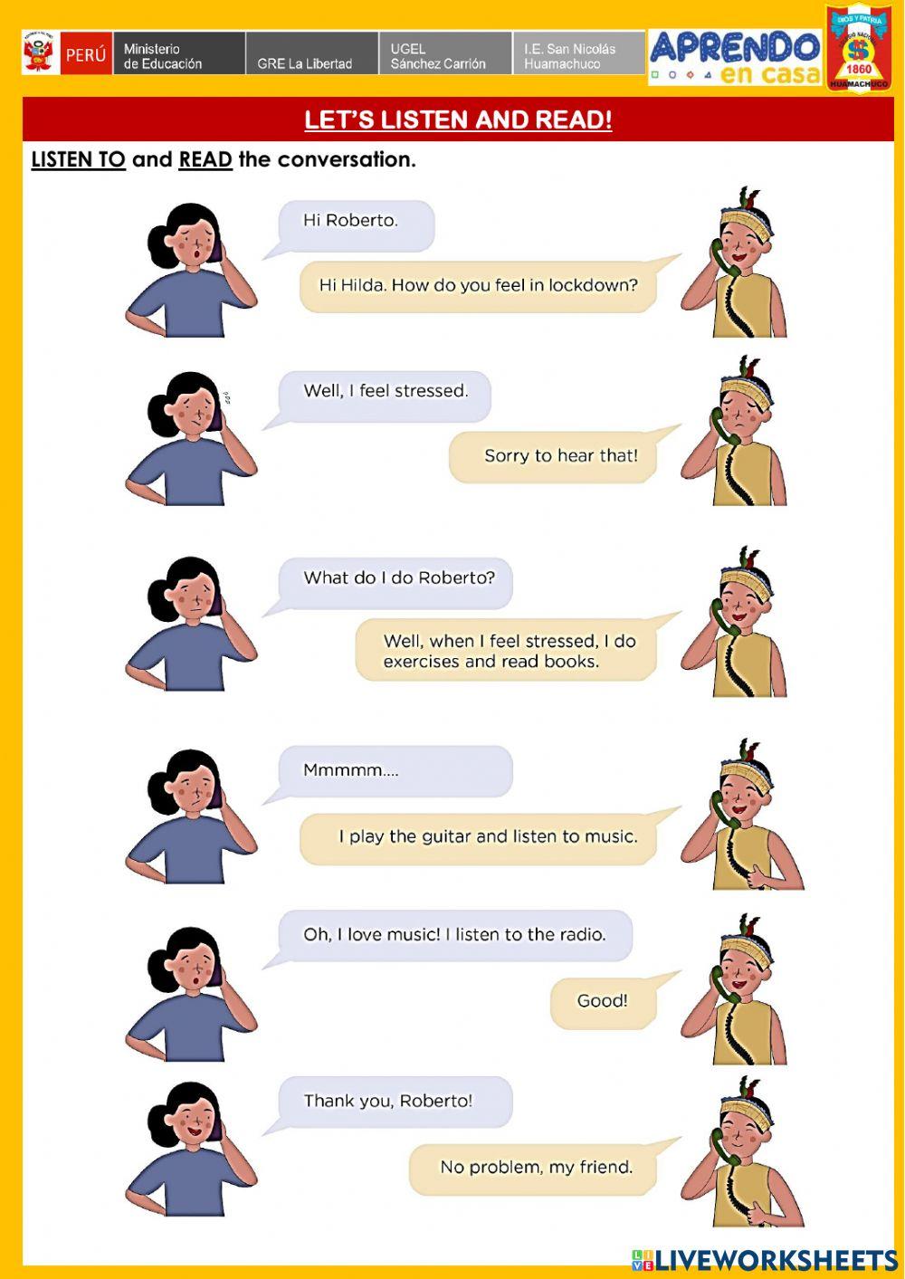 Week 12 - PRE A1 - Experience 3 - Activity 3. Reduce stress.